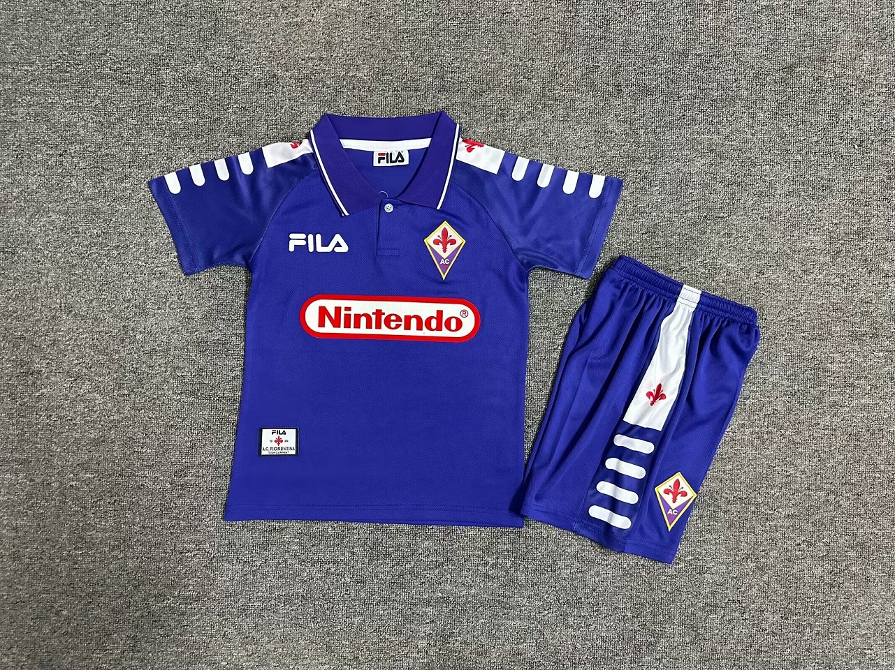 Kids-Fiorentina 98/99 Home Soccer Jersey
